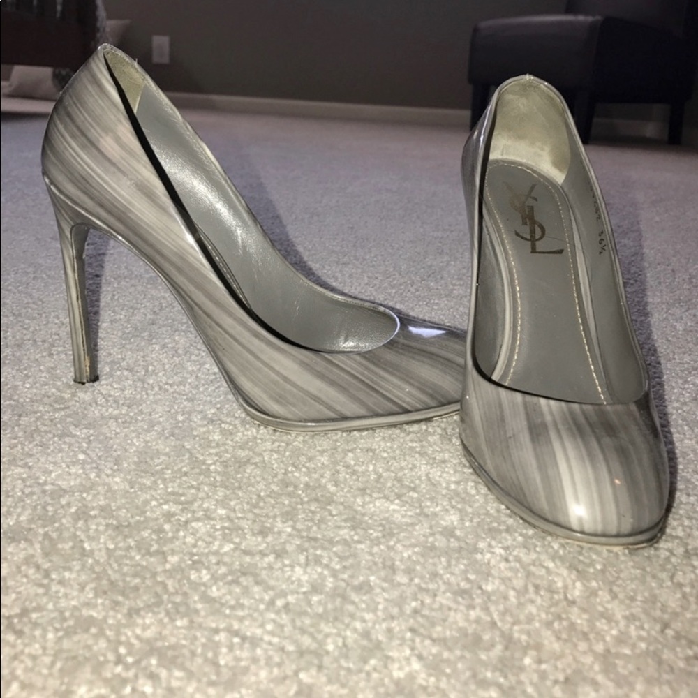 YSL Gray Pumps